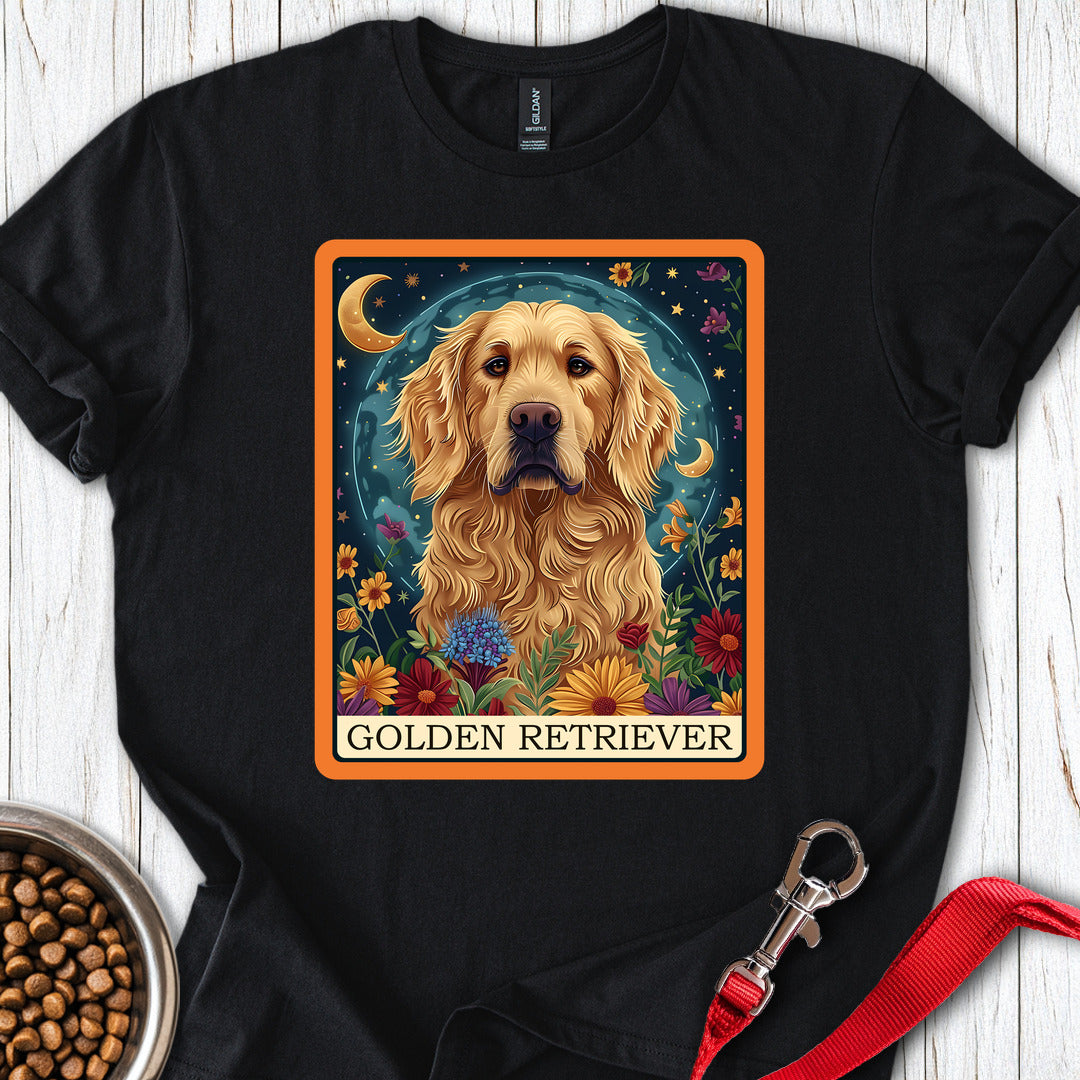 Golden Retriever Tarot T Shirt Gift For Dog Lover