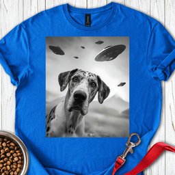 Harlequin Great Dane Ufo T Shirt Gift For Dog Lover