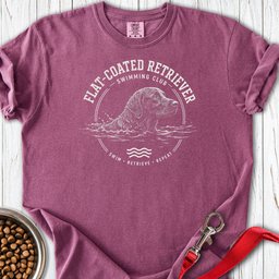 Flat Coated Retriever Swimming Club Premium Tee Gift For Dog Lover