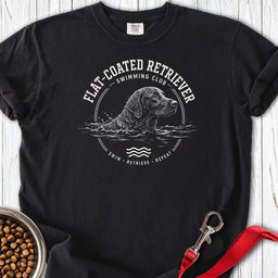 Flat Coated Retriever Swimming Club Premium Tee Gift For Dog Lover