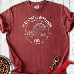 Flat Coated Retriever Swimming Club Premium Tee Gift For Dog Lover