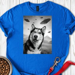 Husky Ufo T Shirt Gift For Dog Lover