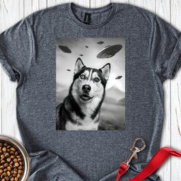Husky Ufo T Shirt Gift For Dog Lover