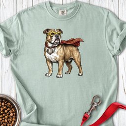 English Bulldog Superhero Premium Tee Gift For Dog Lover