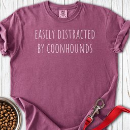 Easily Distracted By Coonhounds Premium Tee Gift For Dog Lover