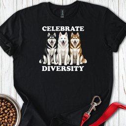 Huskies Celebrate Diversity T Shirt Gift For Dog Lover