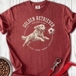 Golden Retriever Soccer Club Premium Tee Gift For Dog Lover