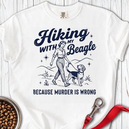 Hiking With My Beagle Premium Tee Gift For Dog Lover