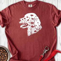 English Setter Flowers Premium Tee Gift For Dog Lover
