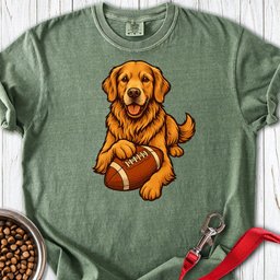 Golden Retriever Football Premium Tee Gift For Dog Lover