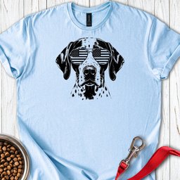 English Pointer Flag Shades T Shirt Gift For Dog Lover