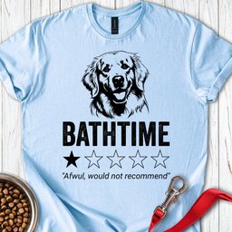 Golden Retriever Bathtime Review T Shirt Gift For Dog Lover