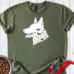 Dutch Shepherd Flowers T Shirt Gift For Dog Lover