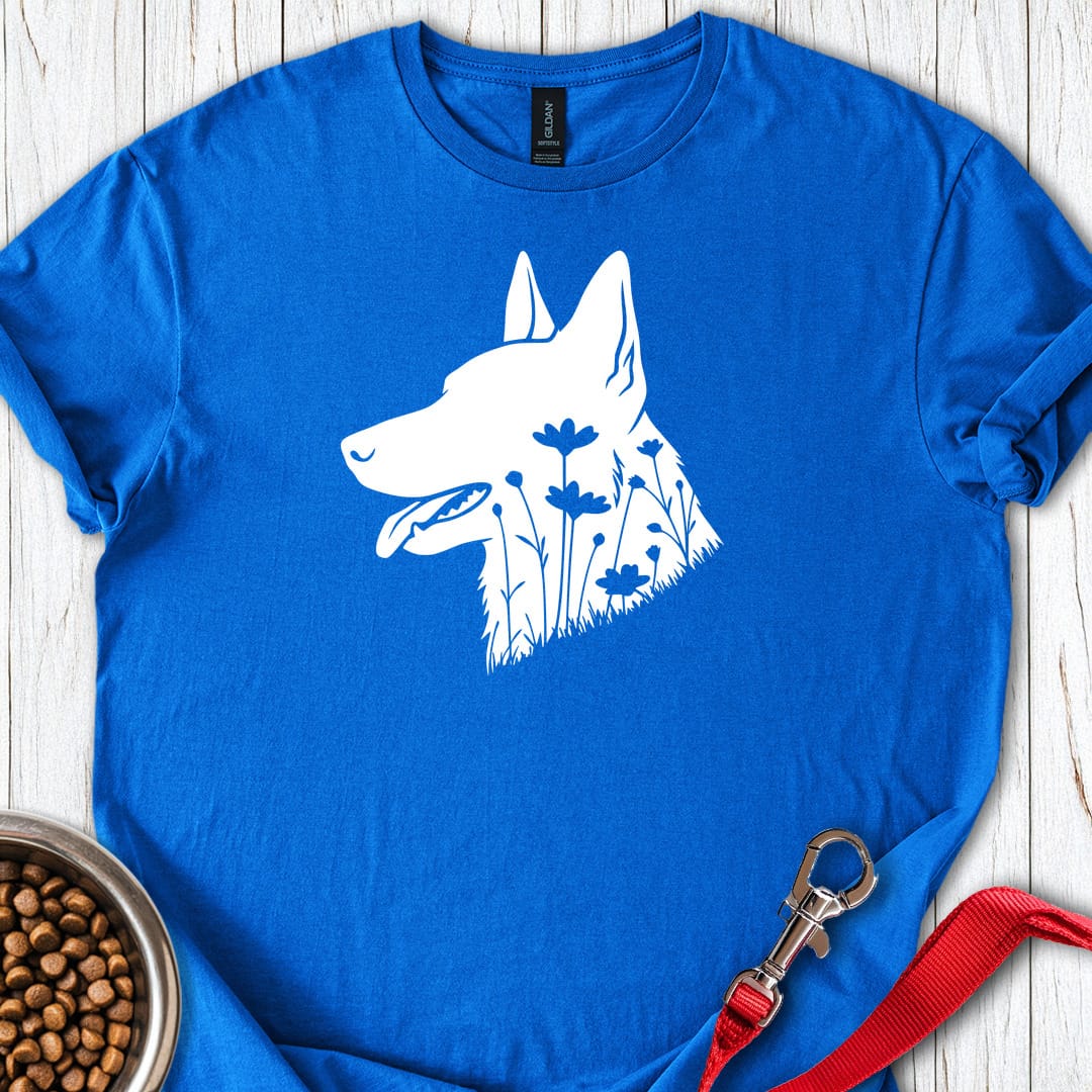 Dutch Shepherd Flowers T Shirt Gift For Dog Lover