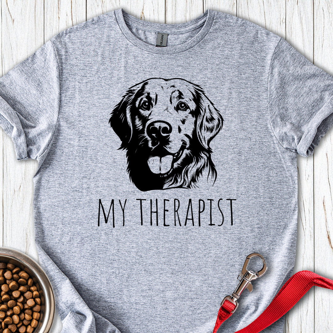 Golden Retriever My Therapist T Shirt Gift For Dog Lover