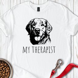 Golden Retriever My Therapist T Shirt Gift For Dog Lover