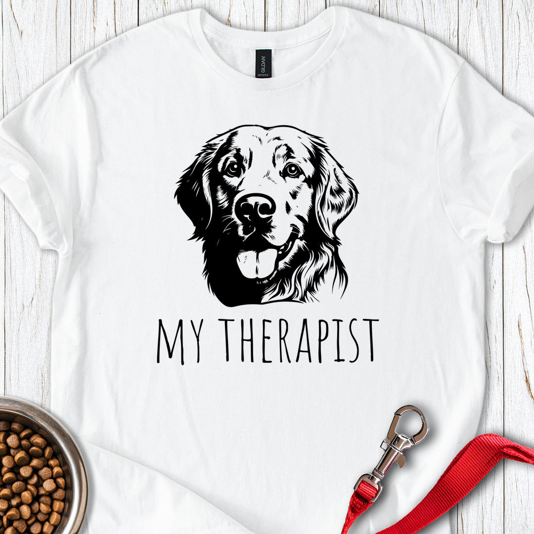 Golden Retriever My Therapist T Shirt Gift For Dog Lover