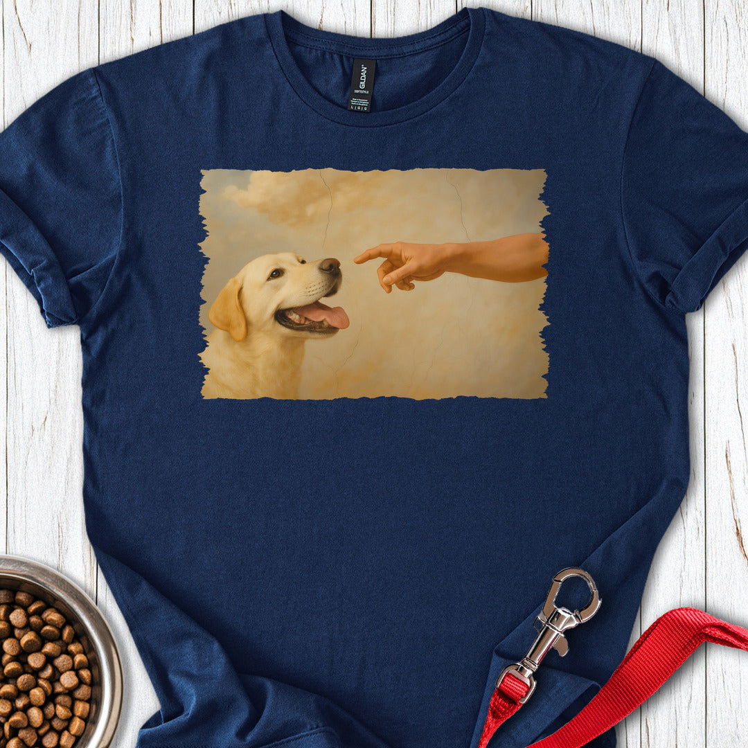 Gods Creates Yellow Lab T Shirt Gift For Dog Lover