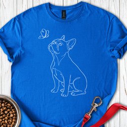 French Bulldog Line Art T Shirt Gift For Dog Lover