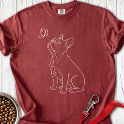 French Bulldog Butterfly Premium Tee Gift For Dog Lover