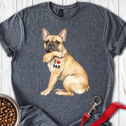 French Bulldog I Love Dad T Shirt Gift For Dad