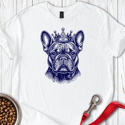 French Bulldog King T Shirt Gift For Dog Lover