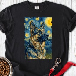 German Shepherd Van Gogh Premium Tee Gift For Dog Lover