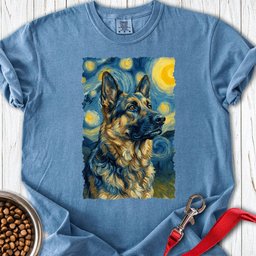 German Shepherd Van Gogh Premium Tee Gift For Dog Lover