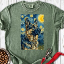 German Shepherd Van Gogh Premium Tee Gift For Dog Lover