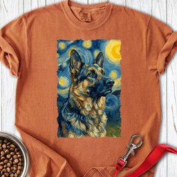 German Shepherd Van Gogh Premium Tee Gift For Dog Lover