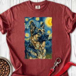 German Shepherd Van Gogh Premium Tee Gift For Dog Lover