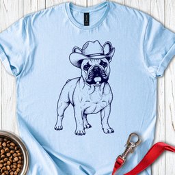 French Bulldog Cowboy T Shirt Gift For Dog Lover