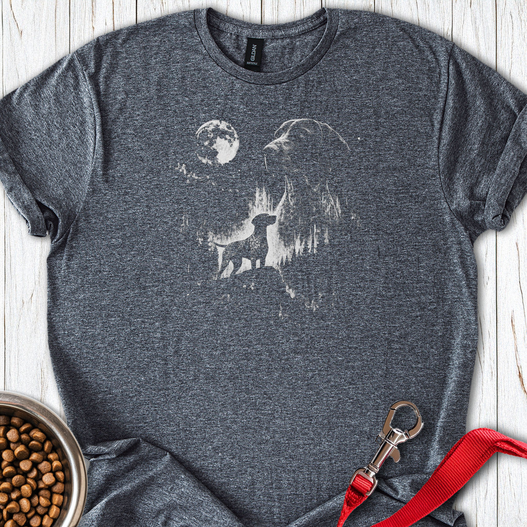 German Shorthaired Pointer Moon T Shirt Gift For Dog Lover