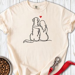 Girl And Irish Wolfhound Premium Tee Gift For Dog Lover