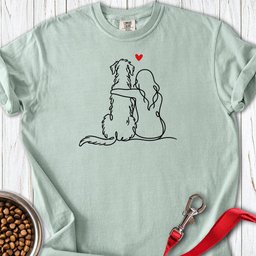 Girl And Irish Wolfhound Premium Tee Gift For Dog Lover