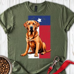 Fox Red Labrador Texas Flag T Shirt Gift For Dog Lover