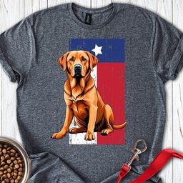 Fox Red Labrador Texas Flag T Shirt Gift For Dog Lover