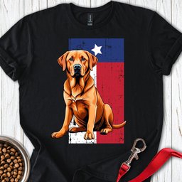 Fox Red Labrador Texas Flag T Shirt Gift For Dog Lover