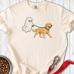 Golden Retriever Ghost Halloween Premium Tee Gift For Dog Lover