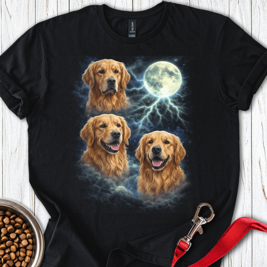 Golden Retriever Moon T Shirt Gift For Dog Lover