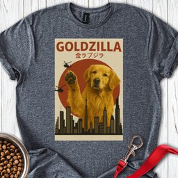 Golden Retriever Goldzilla T Shirt Gift For Dog Lover