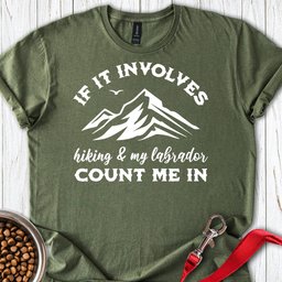 Hiking And My Labrador T Shirt Gift For Dog Lover