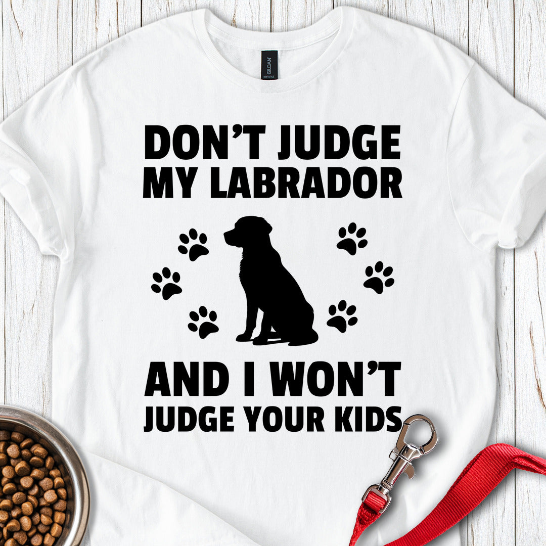 Dont Judge My Labrador T Shirt Gift For Dog Lover