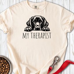 Flat Coated Retriever My Therapist Premium Tee Gift For Dog Lover