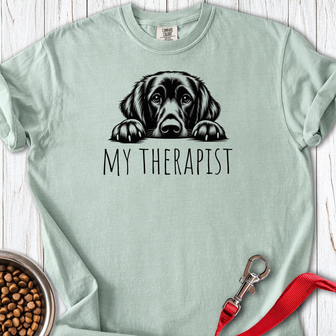 Flat Coated Retriever My Therapist Premium Tee Gift For Dog Lover