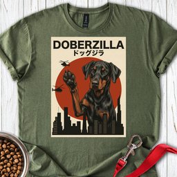 Doberzilla Doberman T Shirt Gift For Dog Lover