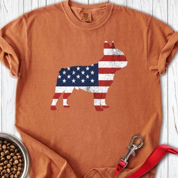 French Bulldog Silhouette USA Premium Tee Gift For Dog Lover