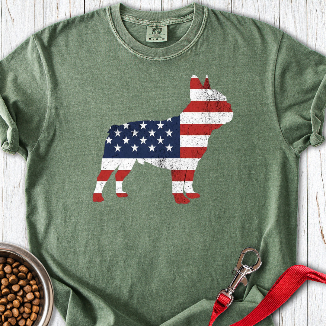 French Bulldog Silhouette USA Premium Tee Gift For Dog Lover