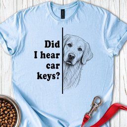 Golden Retriever Car Keys T Shirt Gift For Dog Lover
