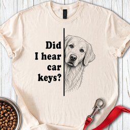 Golden Retriever Car Keys T Shirt Gift For Dog Lover